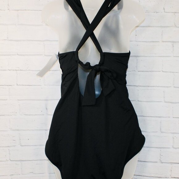 BECCA ETC Plus Size 3X Color Code Plunging Tear-Drop Tie One-Piece Swimsuit $148 - Picture 7 of 7